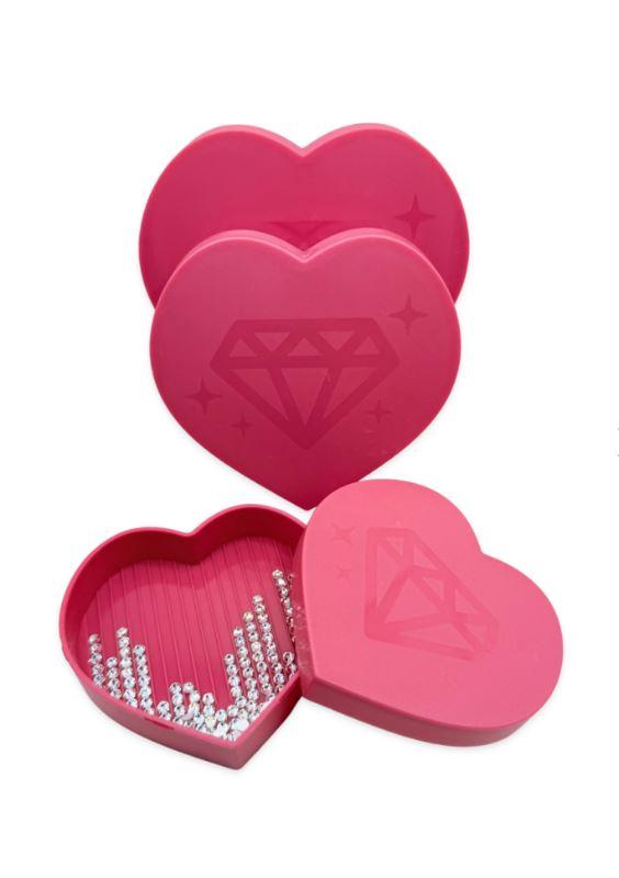 Rosa krystall sortingsbokser (3stk)